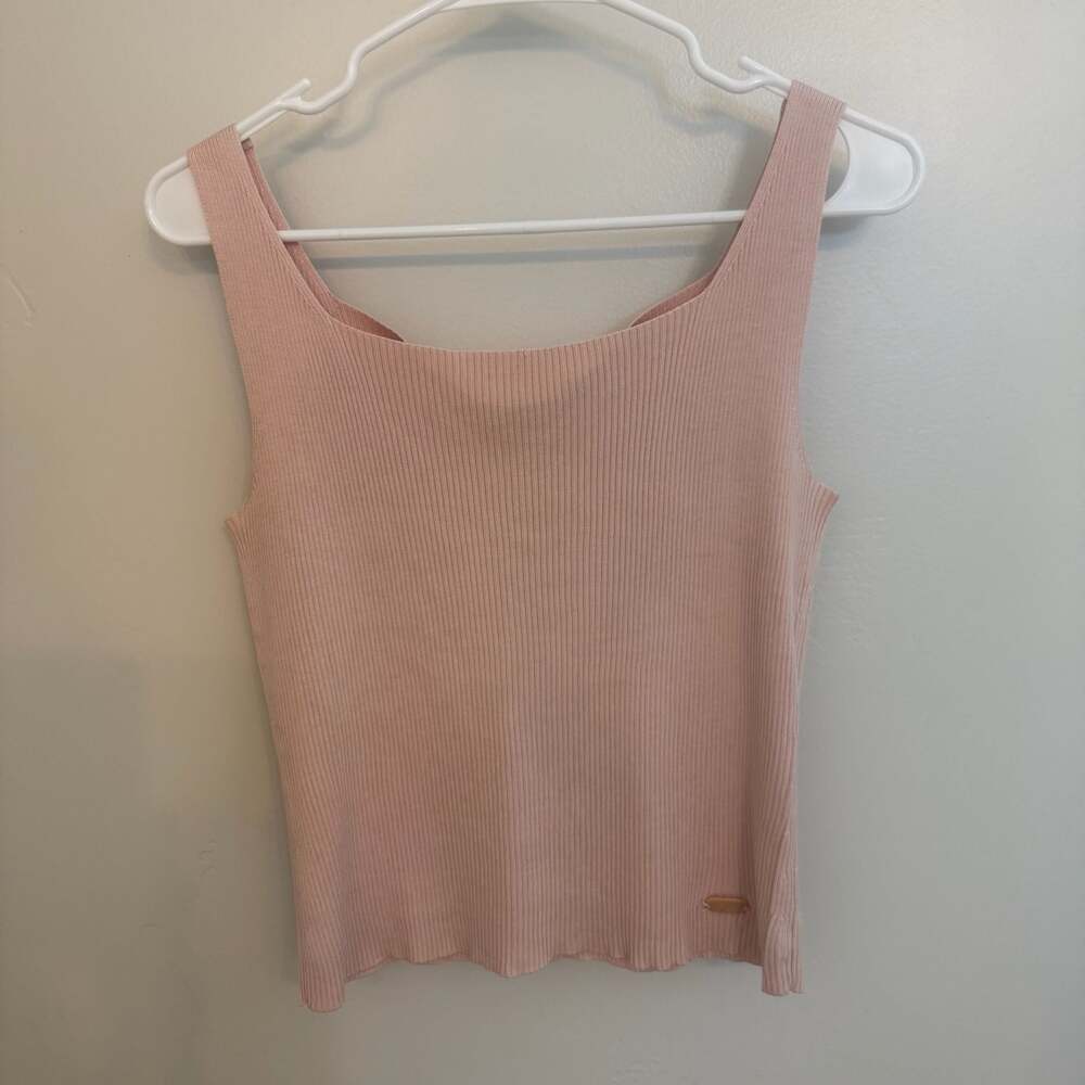 Tommy Bahama Women's Ribbed Silk Cotton Tank Top Pink Size S (4/6)